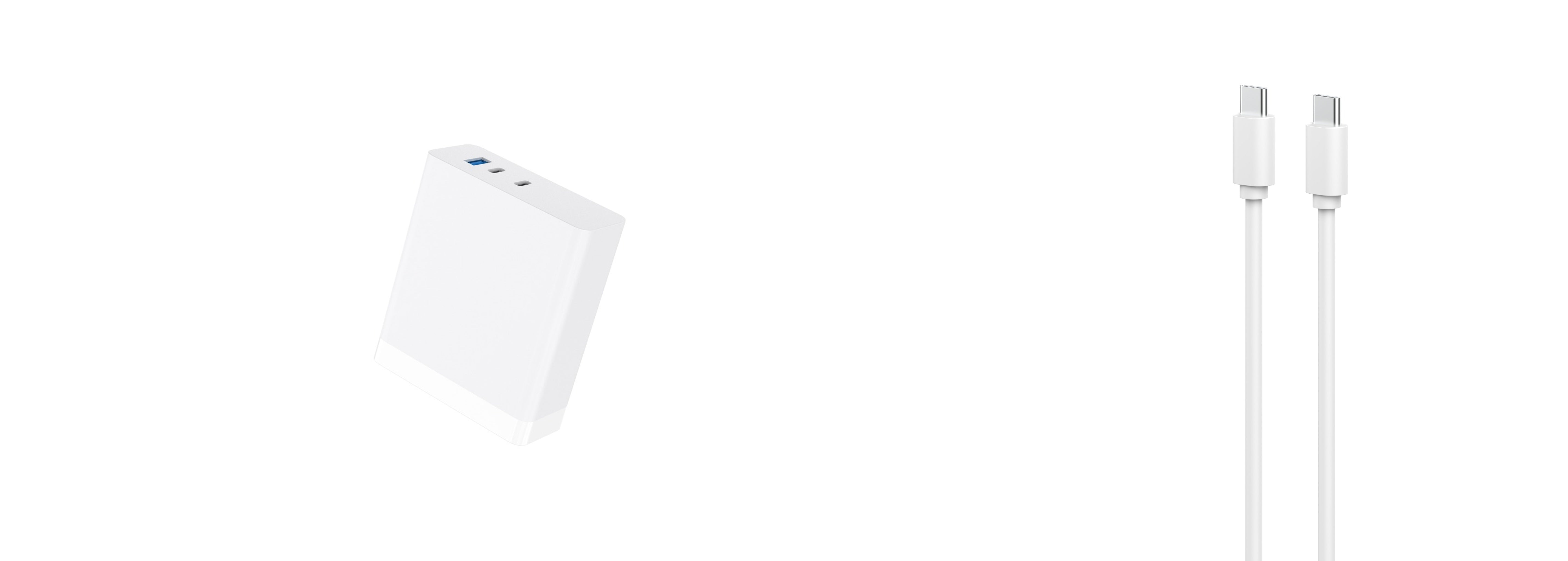 Câble et Prise Murale (USB-C + USB-C) 140w - WTK